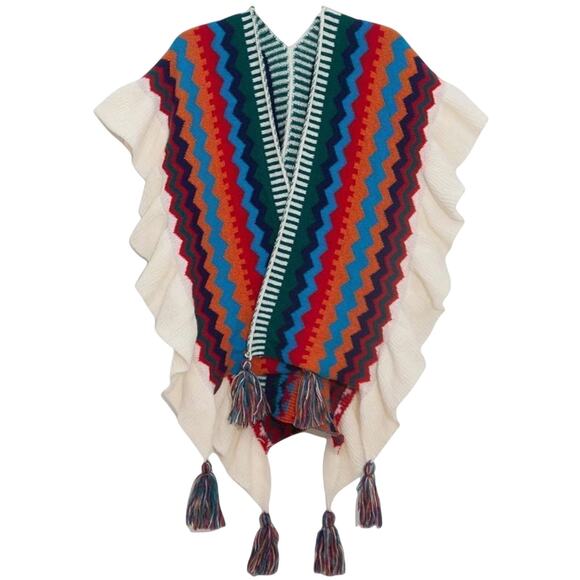 NIFTRIRY Wrap Poncho Cape Cardigan Sweater with Open Front One Size New with Tag - Picture 3 of 8